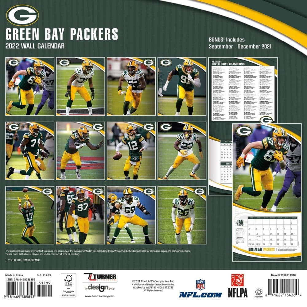 Packer Schedule 2022 Printable