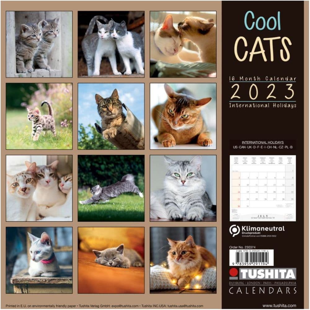 Cool 2023 Calendar Cool Cats 2023 Wall Calendar - Calendars.com
