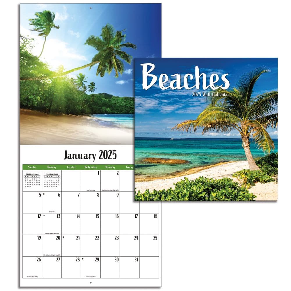 Beaches Photo 2025 Mini Wall Calendar - Calendars.com