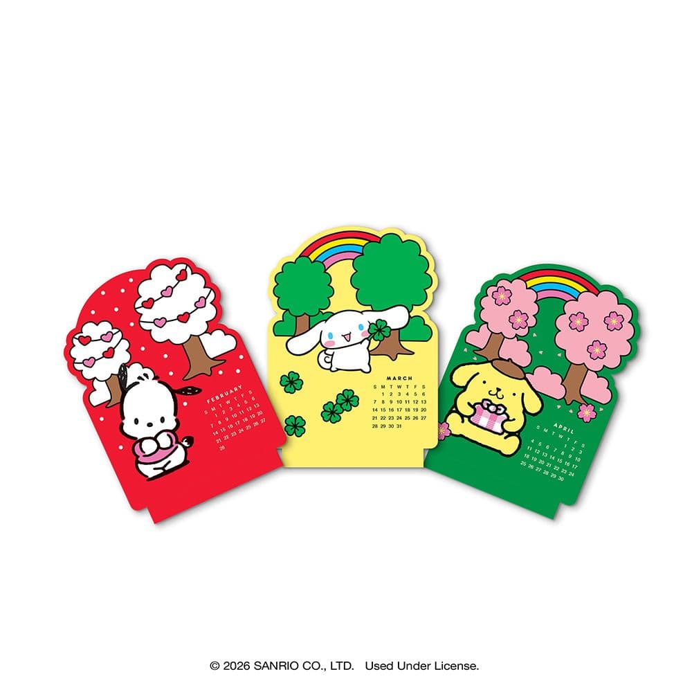 Hello Kitty and Friends Retro 2027 Mini Desk Calendar with Wood Stand Second Alternate Image