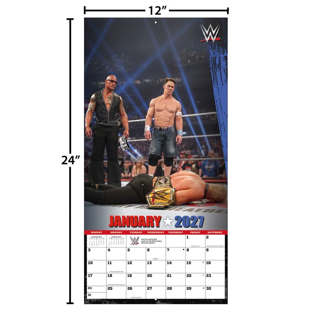 WWE John Cena Farewell Tour 2027 Wall Calendar Fourth Alternate Image