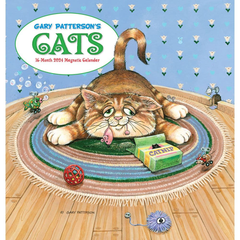 Gary Patterson Magnetic Cat Calendar 2024 - Donia Garland