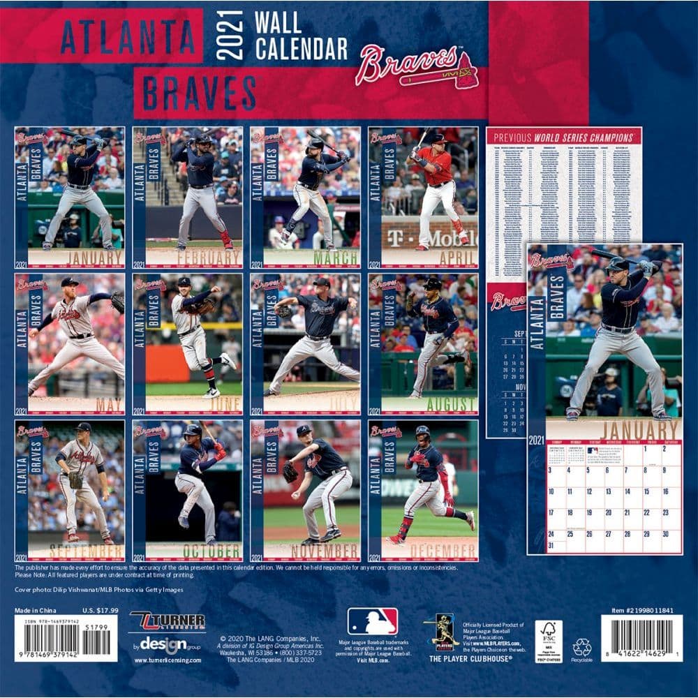 Atlanta Braves Wall Calendar - Calendars.com
