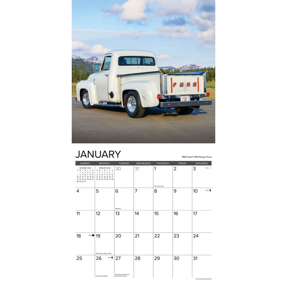 Classic Pickups 2026 Wall Calendar Second Alternate Image
