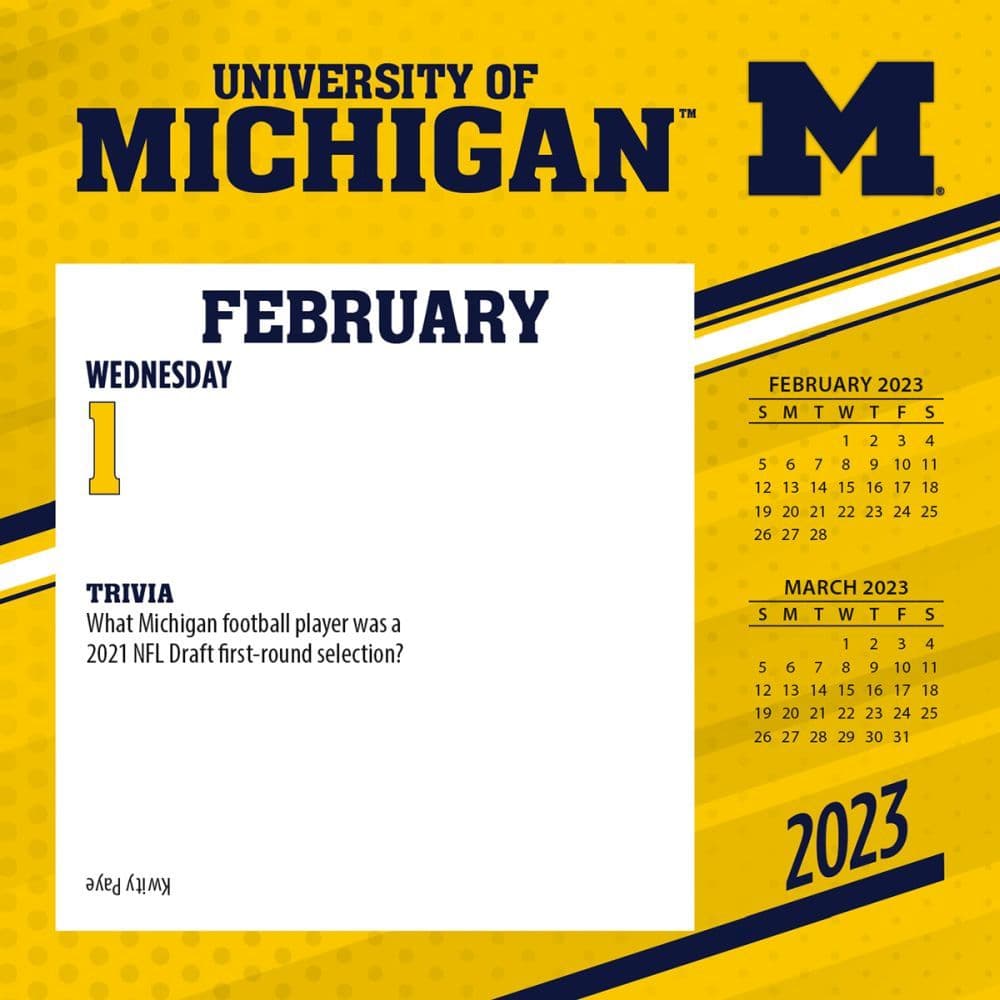 University Of Michigan Calendar 2023 Michigan Wolverines 2023 Desk Calendar - Calendars.com