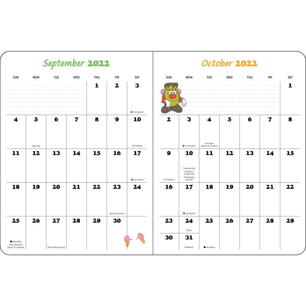 Calendrier Mars 2023 Enfant Mr. Potato Head 2022 Planner - Calendars.com