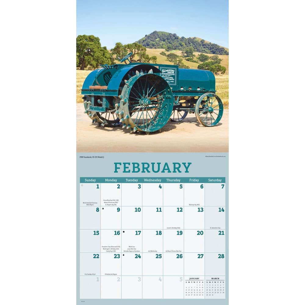 Tractors 2026 Wall Calendar Second Alternate Image