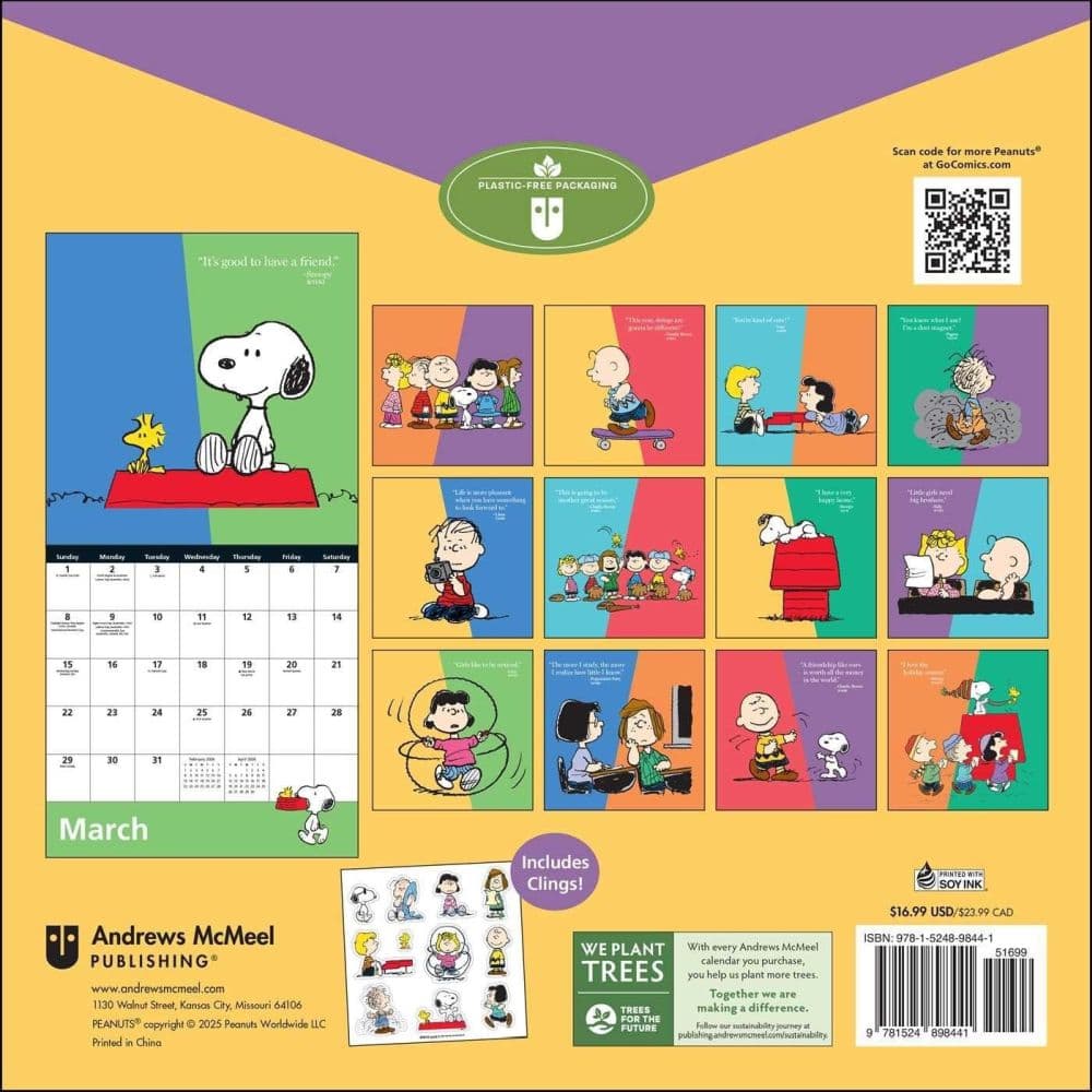 Peanuts 2026 Wall Calendar First Alternate Image