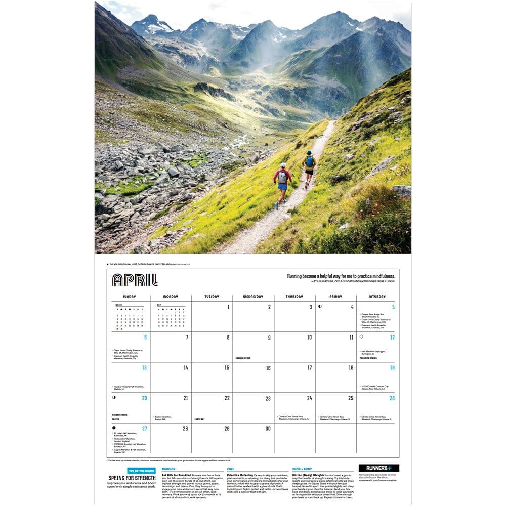 Runners World 2025 Wall Calendar Third Alternate Image