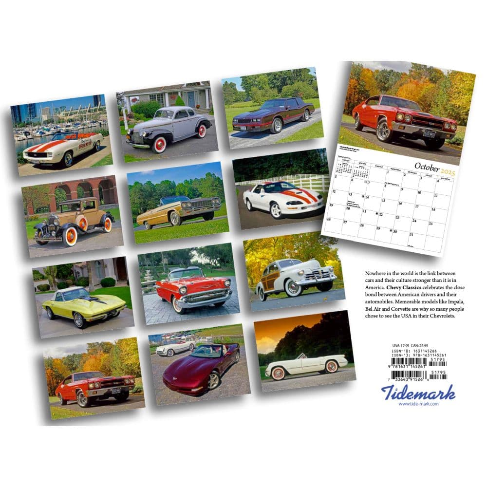 Classics Chevy 2025 Wall Calendar - Calendars.com