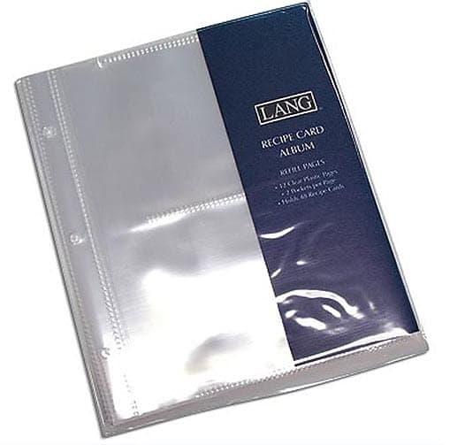 2 Pocket Recipe Card Album Refill Pages Main Image