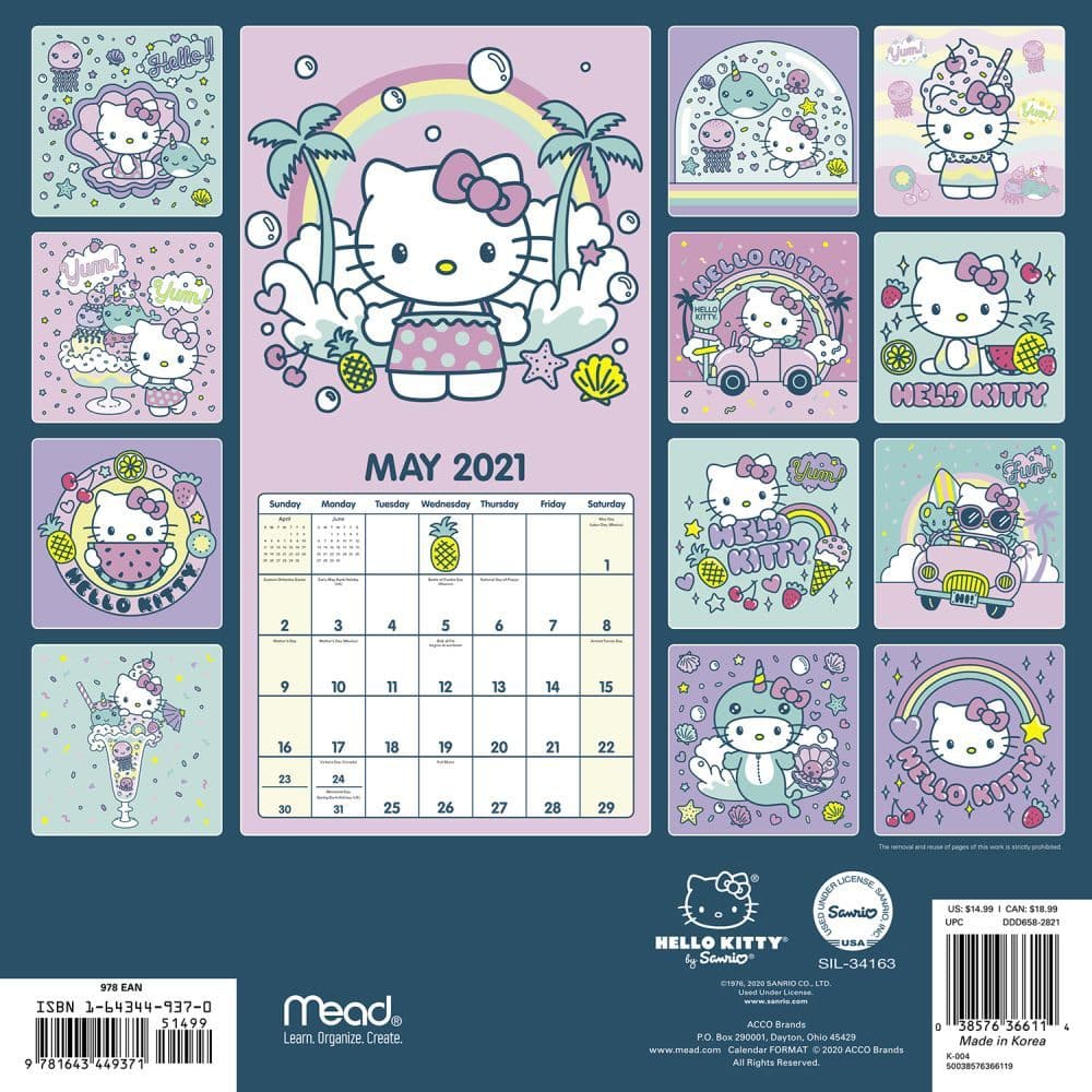 Sanrio Calendar 2021 Printable Printable Word Searches