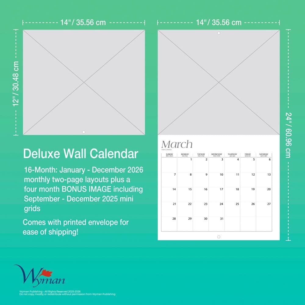 Canada Wilderness Deluxe 2026 Wall Calendar Seventh Alternate Image