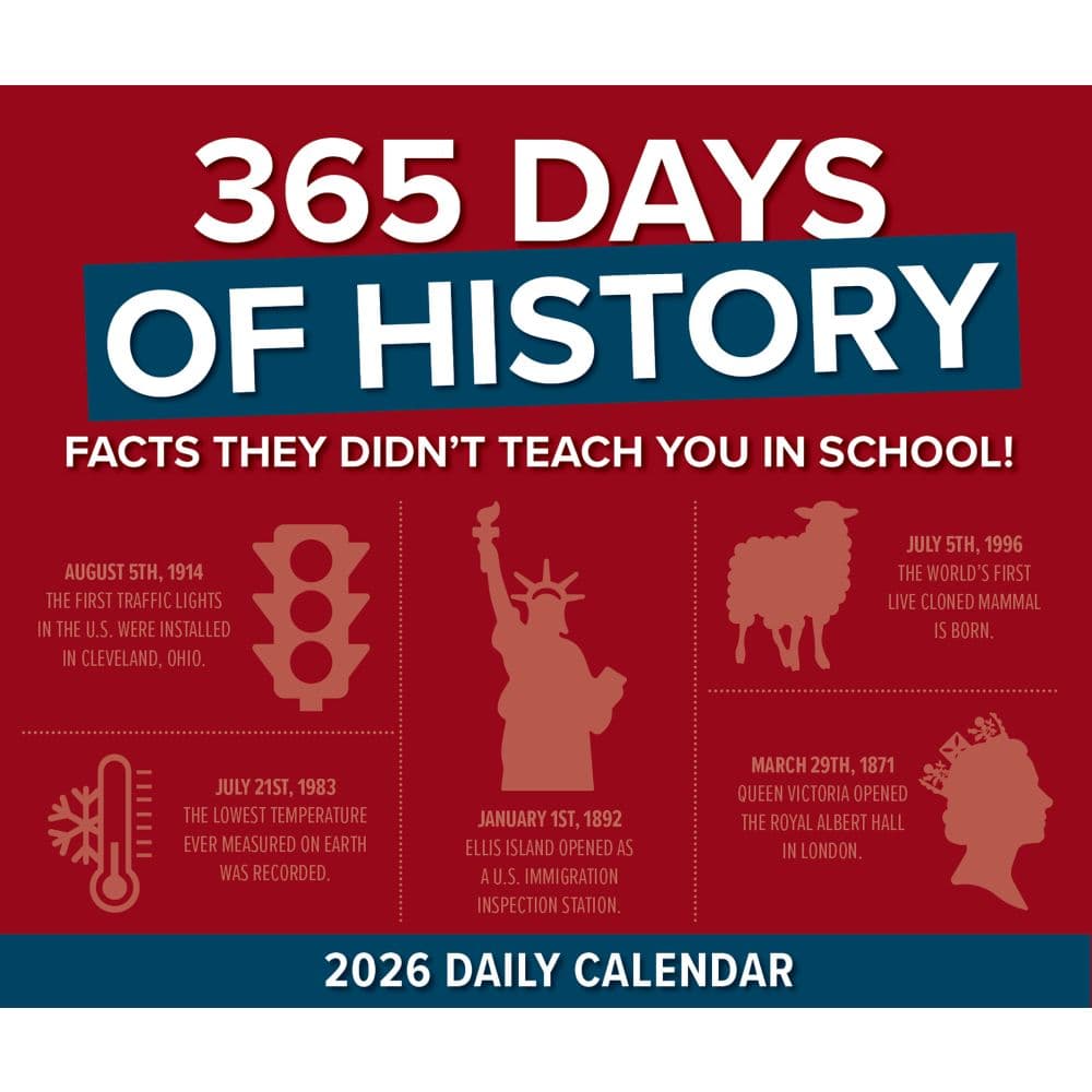 365 Days of History 2026 Desk Calendar Fourth Alternate Image