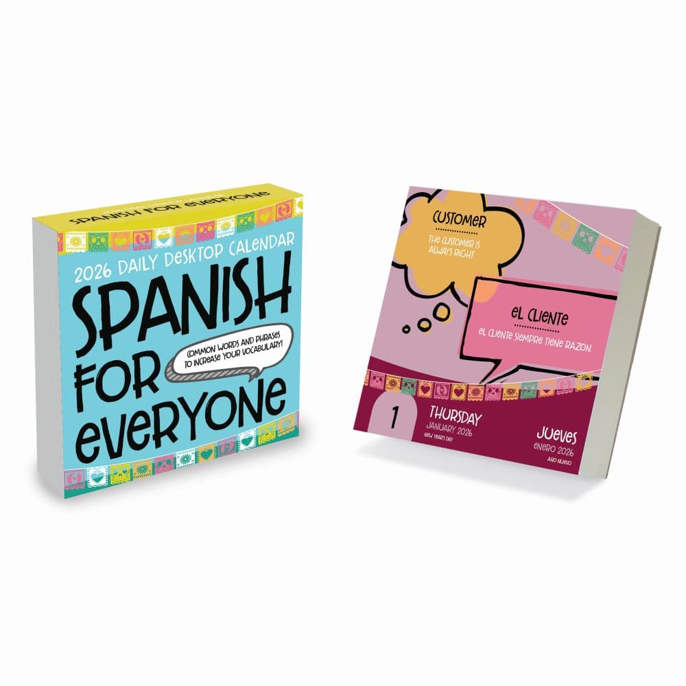 Spanish Words 2026 Desk Calendar Sixth Alternate Image