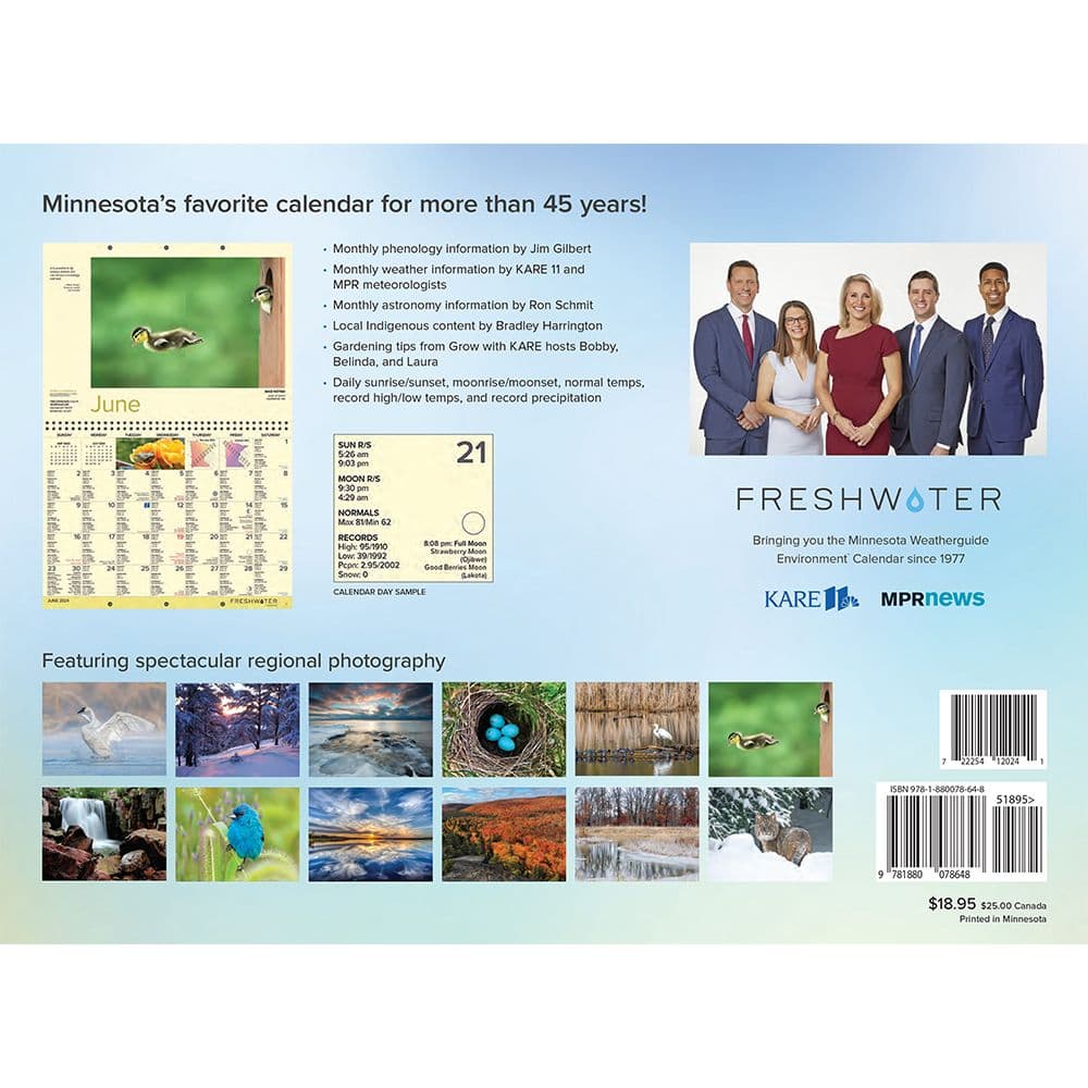 Minnesota Weatherguide 2024 Wall Calendar