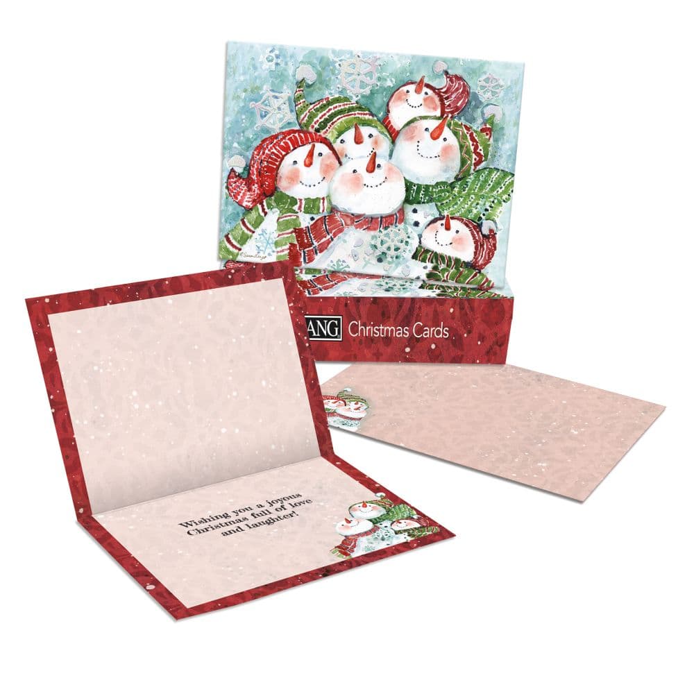 Snowman Gathering Classic Christmas Cards Alt4