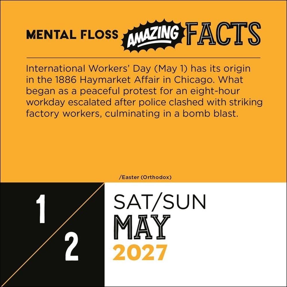 Mental Floss Amazing Facts 2027 Desk Calendar Third Alternate Image