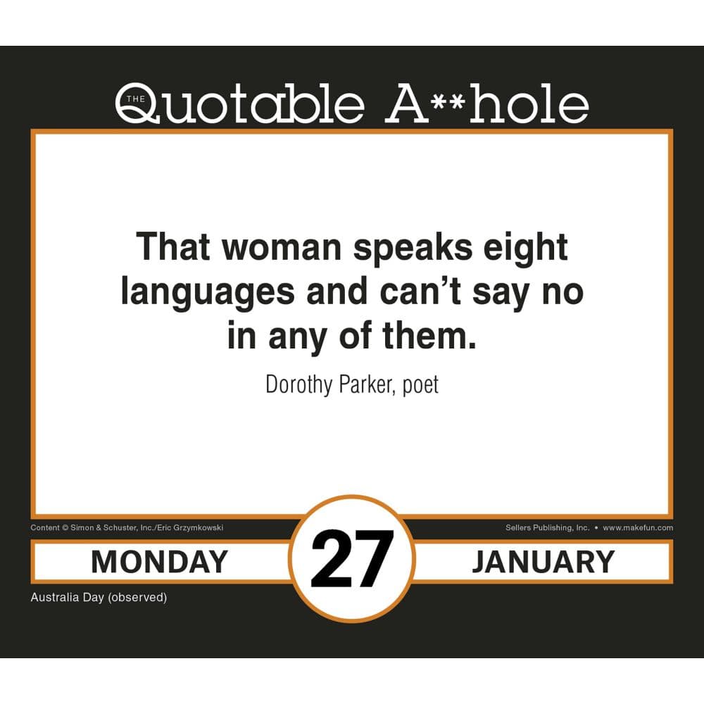 Quotable Asshole 2025 Desk Calendar Third Alternate Image width=&quot;1000&quot; height=&quot;1000&quot;