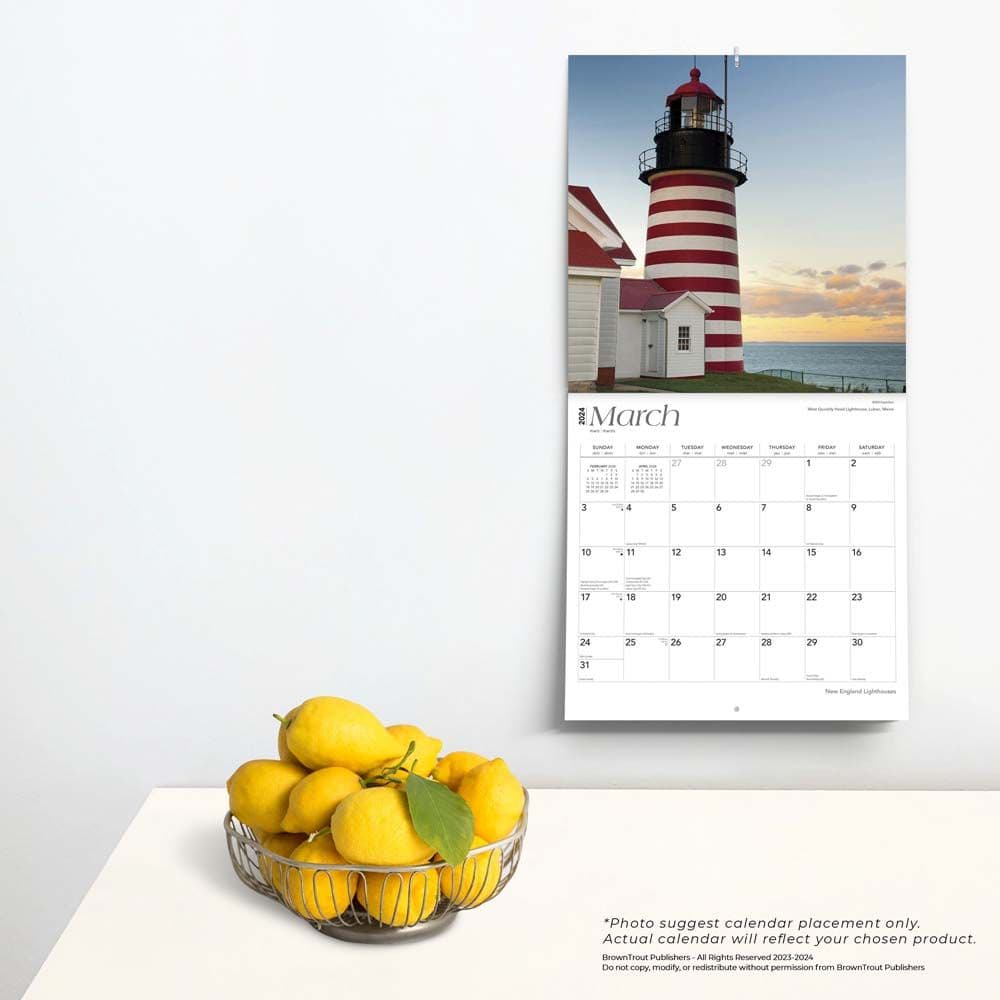 Lighthouses New England 2024 Wall Calendar Third Alternate Image width=&quot;1000&quot; height=&quot;1000&quot;
