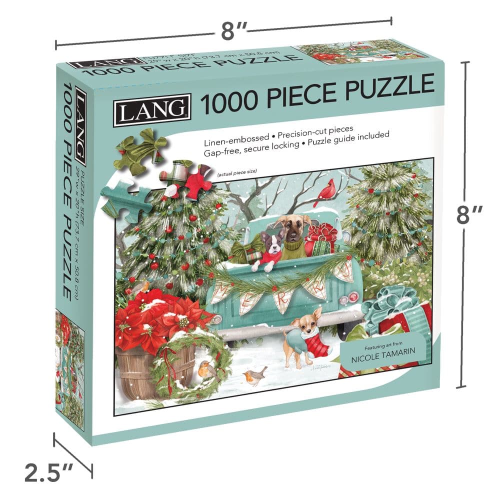 Merry Dogs 1000 Pc Puzzle measured 2