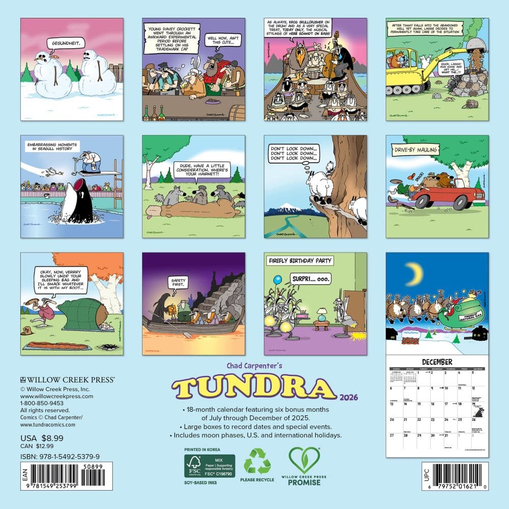 Tundra 2026 Mini Wall Calendar First Alternate Image