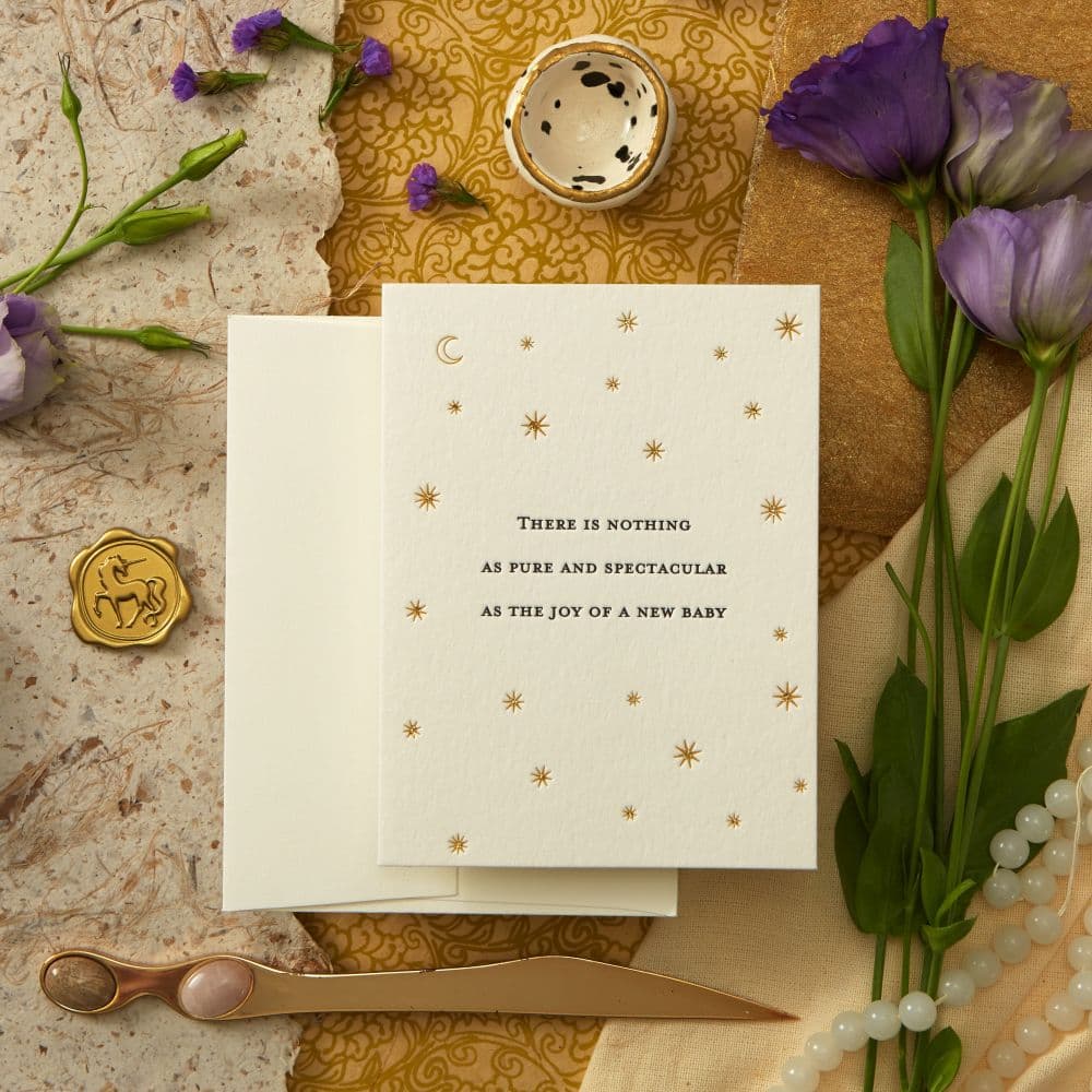 Copy Driven Letterpress New Baby Card Eighth Alternate Image width="1000" height="1000"