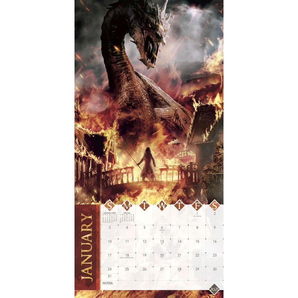 Calendrier Hobbit 2023 The Hobbit Wall Calendar - Calendars.com