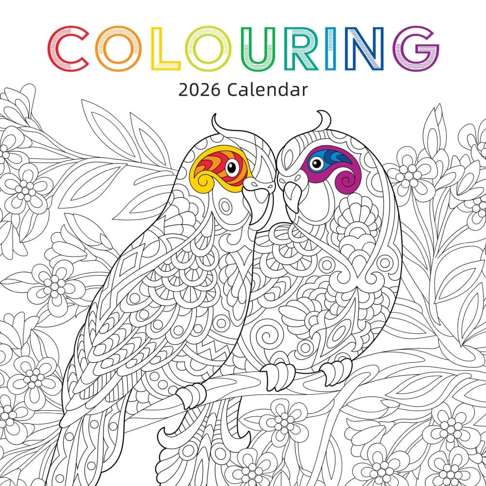 Colouring Calendar 2026 Wall Calendar Main Image