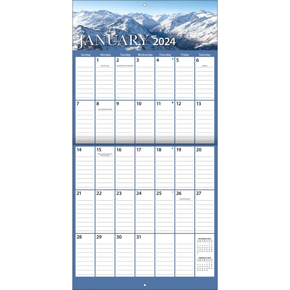 Big Grid Calendar 2024 Wall Calendar