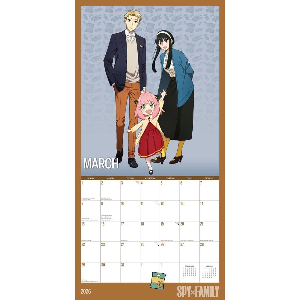 Spy X Family 2026 Wall Calendar Second Alternate Image