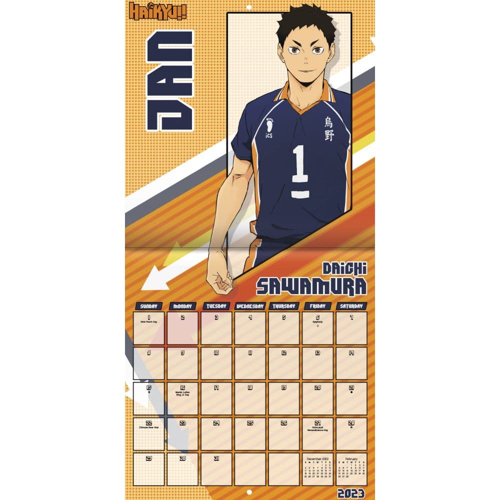 Haikyu 2023 Wall Calendar - Calendars.com