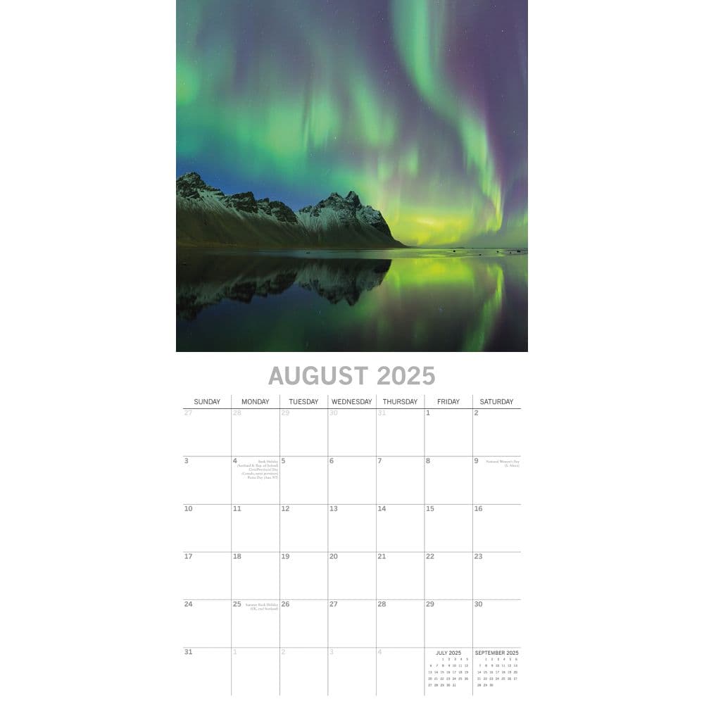 Northern Lights 2025 Wall Calendar