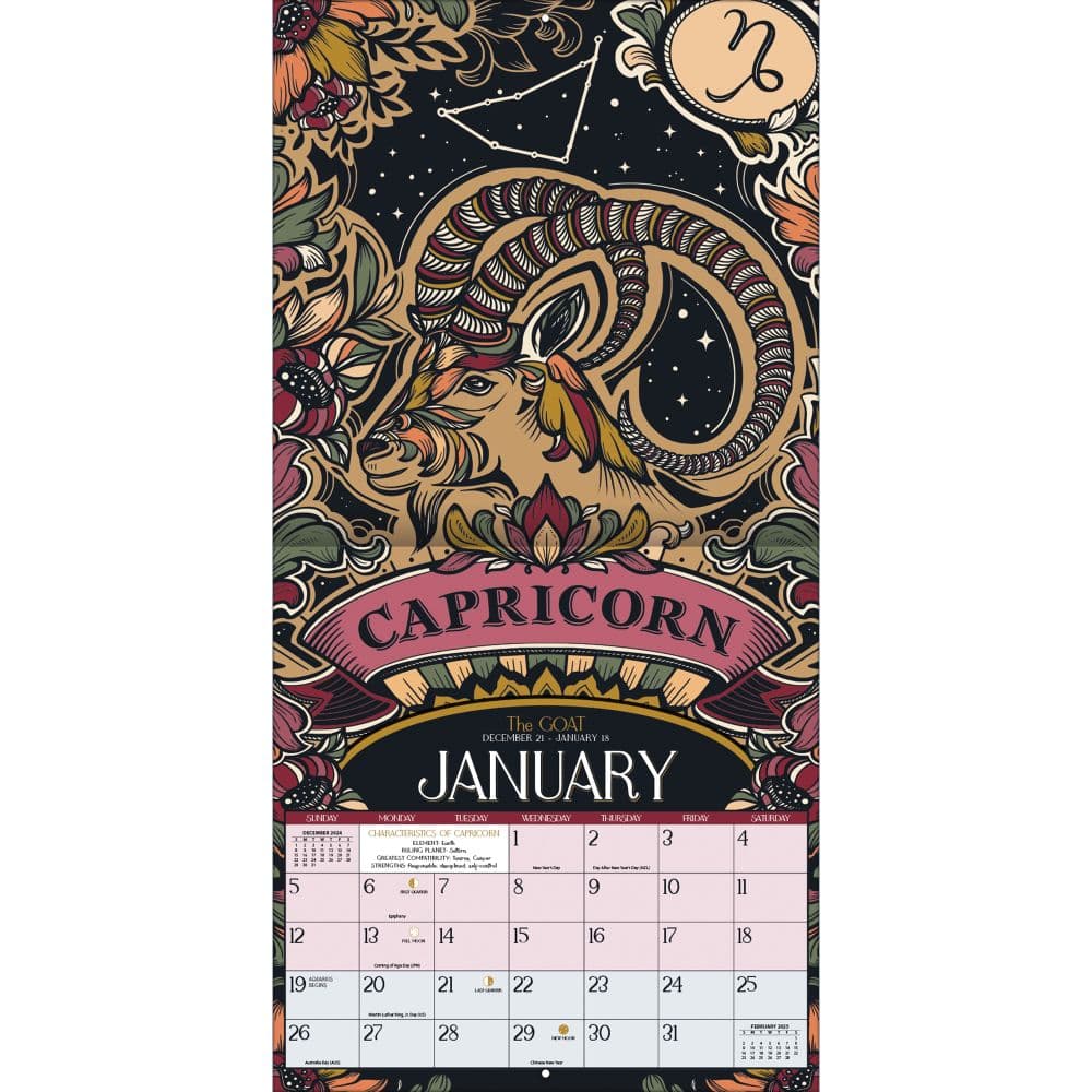 Zodiac 2025 Wall Calendar Second Alternate Image