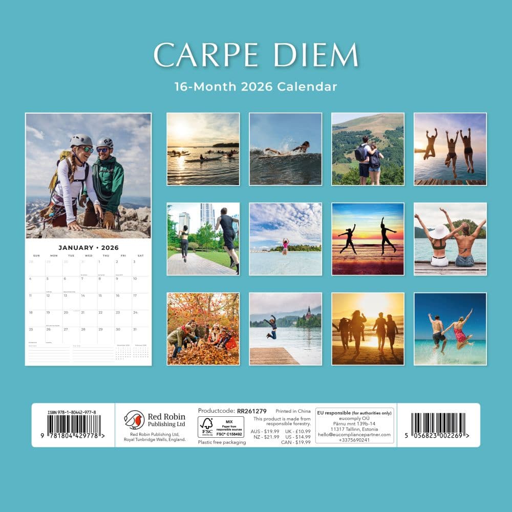 Carpe Diem 2026 Wall Calendar First Alternate Image