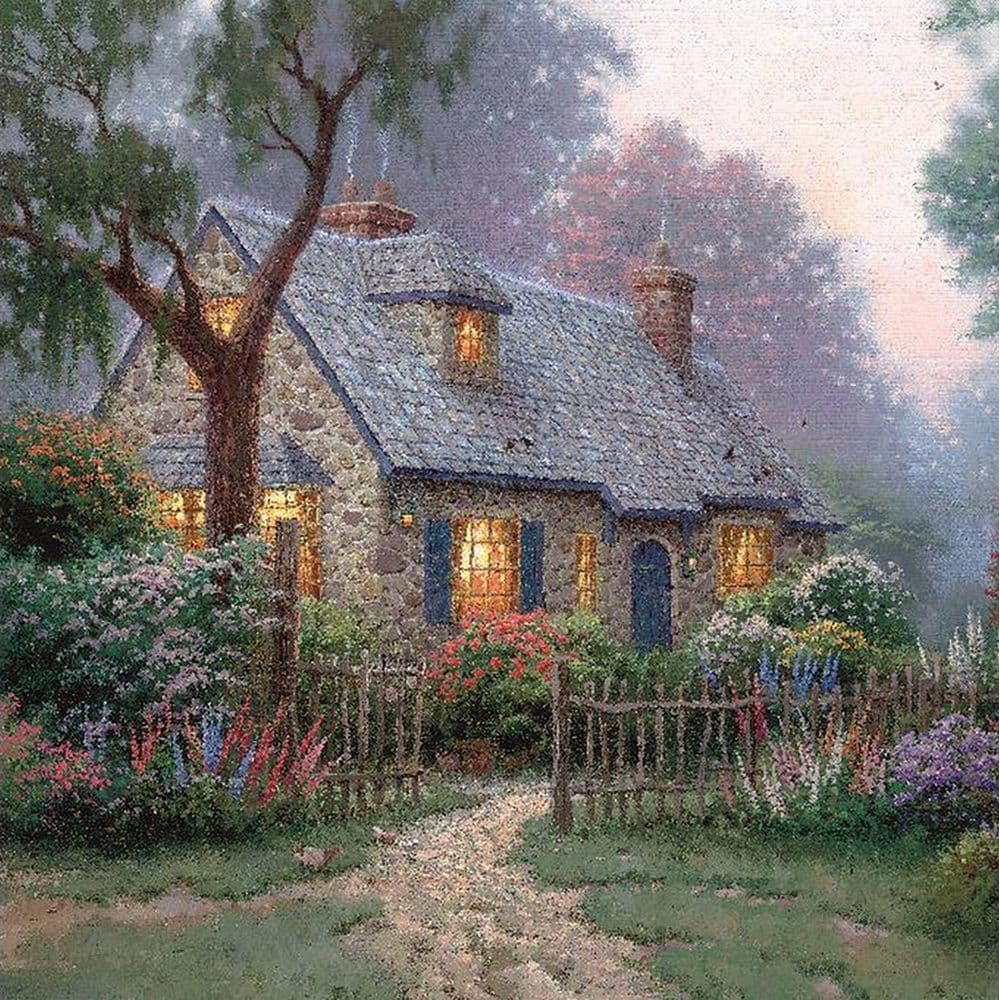 Kinkade Fox Paint by Number Kit Fourth Alternate Image width=&quot;1000&quot; height=&quot;1000&quot;
