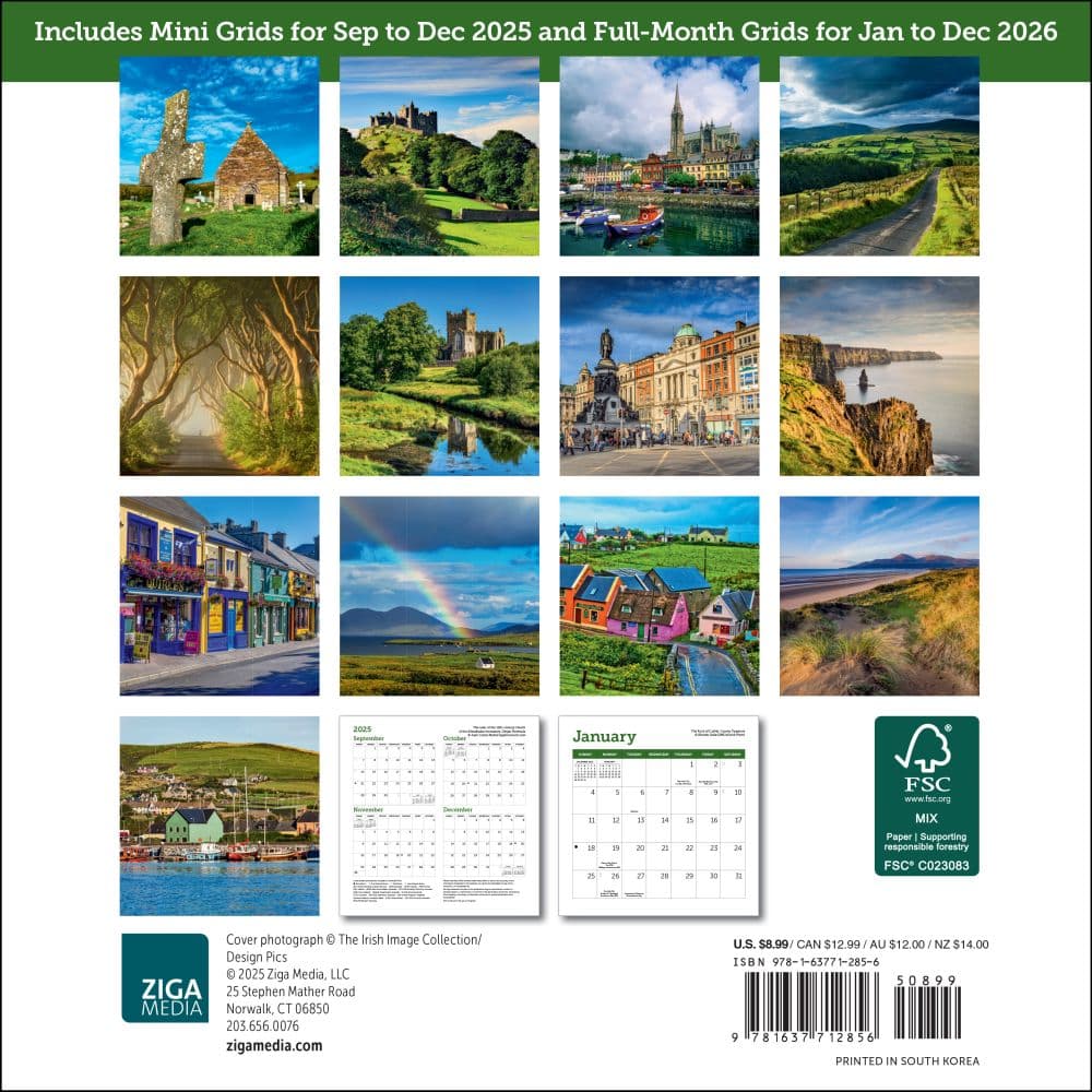 Ireland 2026 Mini Wall Calendar First Alternate Image