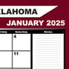 image COL Oklahoma Sooners 2025 Desk Pad Third Alternate