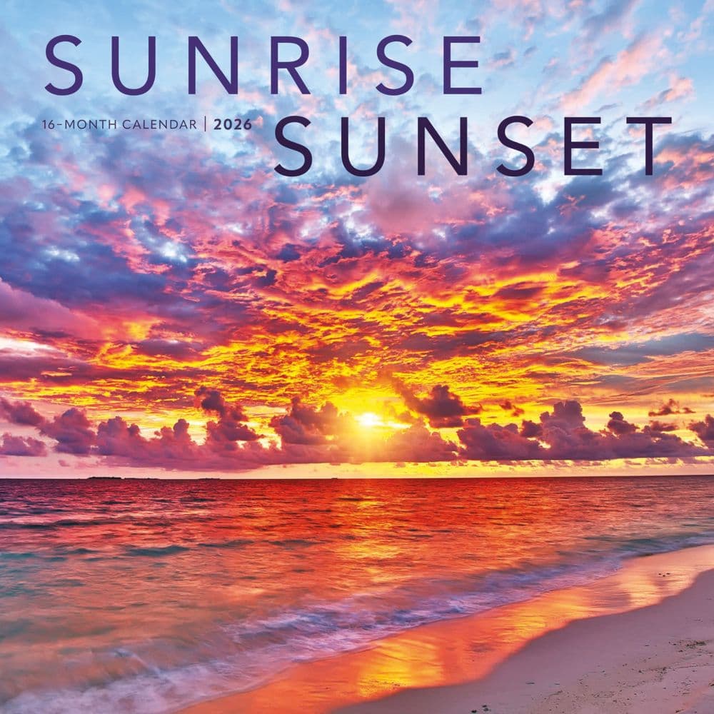 Sunrise Sunset 2026 Wall Calendar