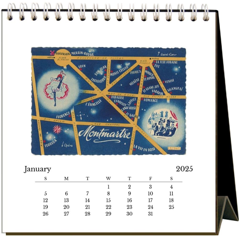 Nostalgic Paris 2025 Easel Desk Calendar Second Alternate Image width="1000" height="1000"