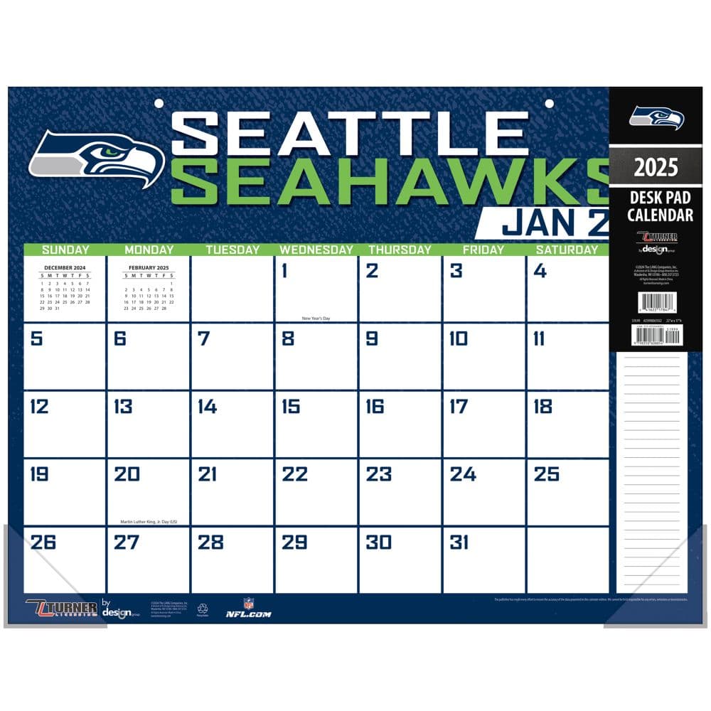 NFL Seattle Seahawks 2025 Desk Pad