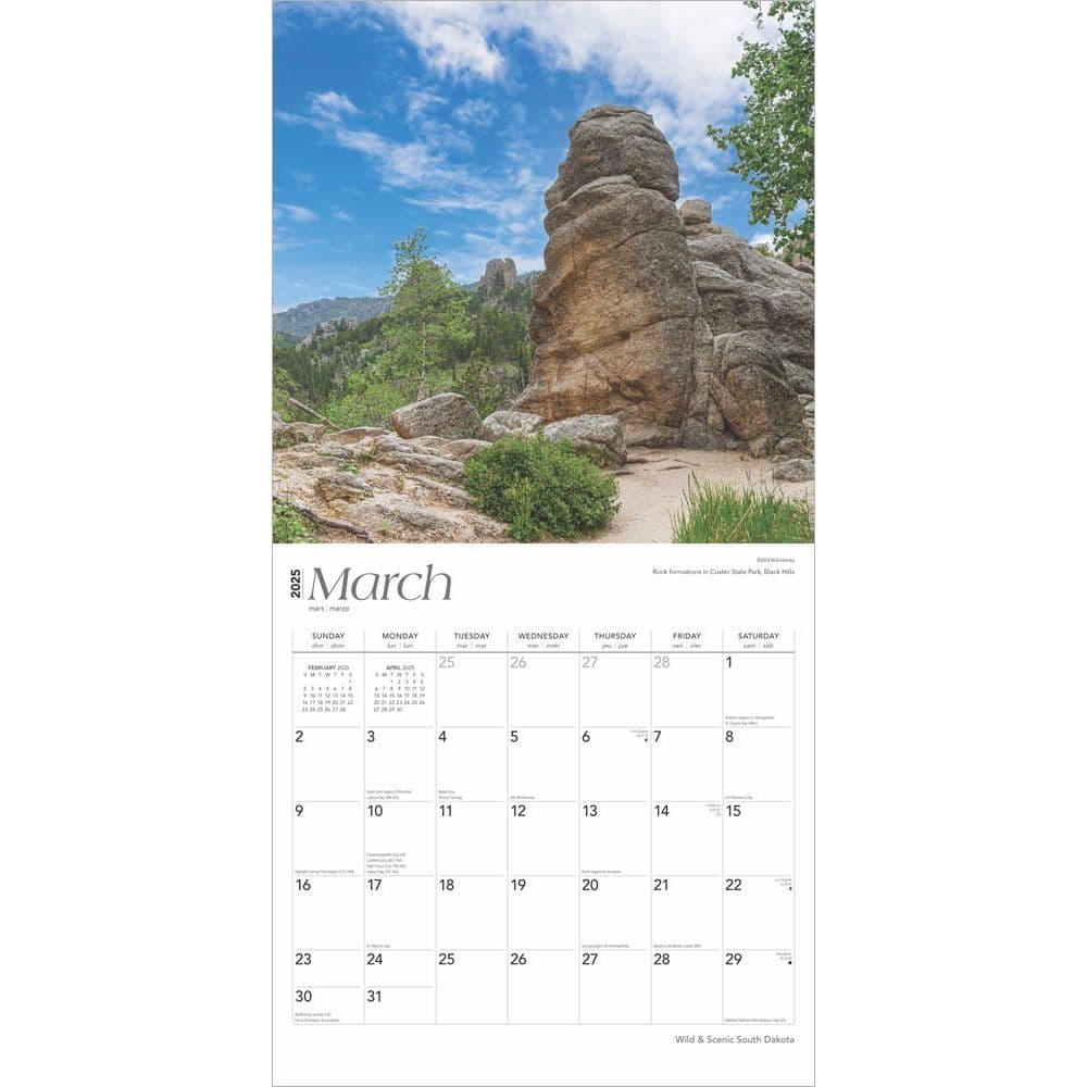 South Dakota 2025 Wall Calendar Second Alternate Image