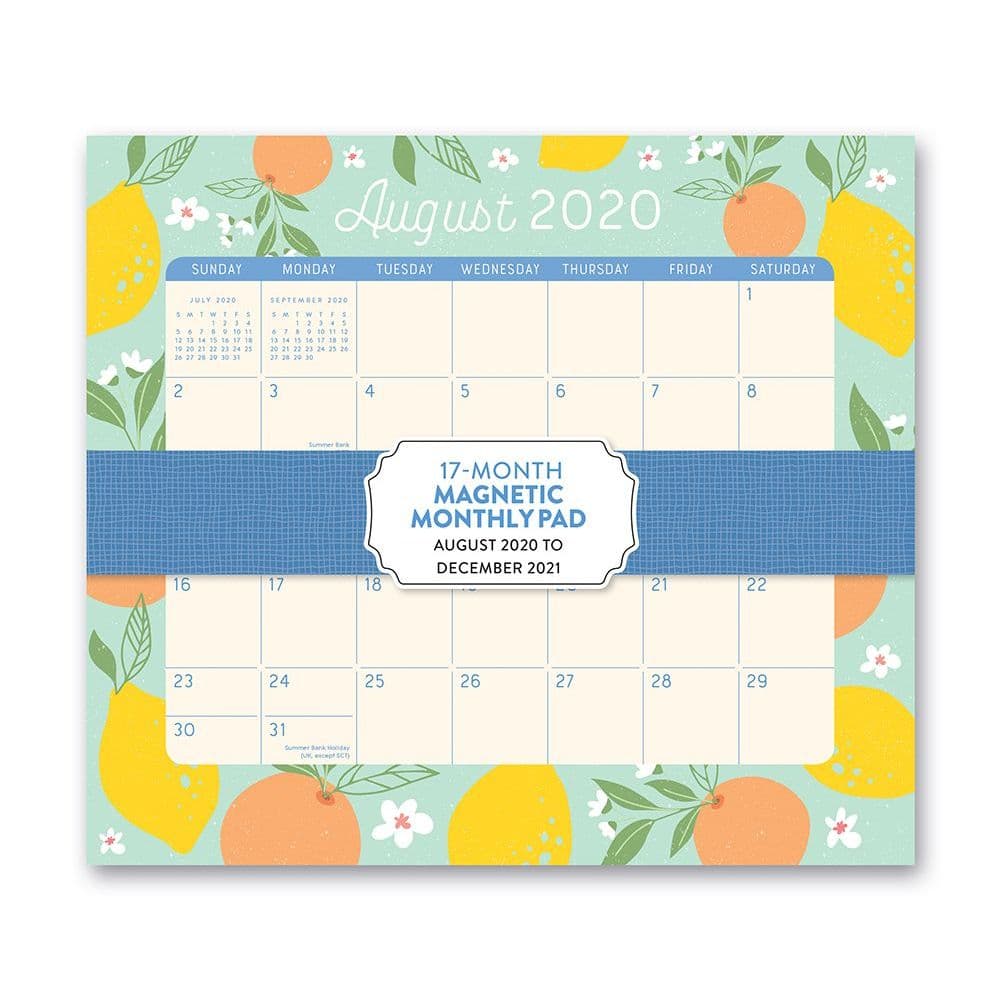 Sunny Citrus Magnetic Calendar