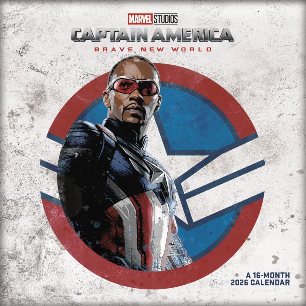 Captain America Brave New World 2026 Wall Calendar Main Image