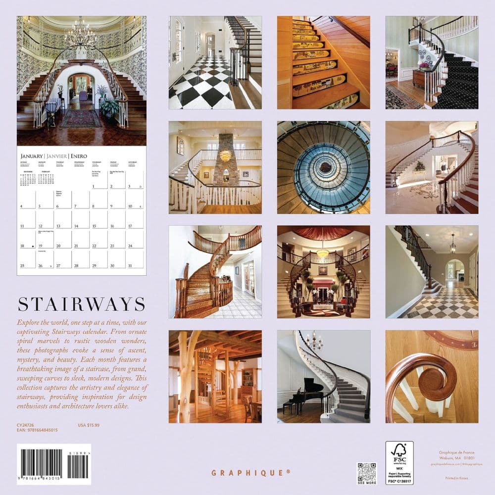 Stairways 2026 Wall Calendar First Alternate Image