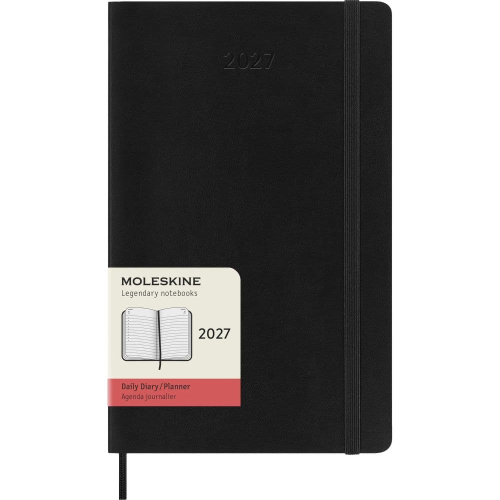 Moleskine Black Large Soft Cover 2027 Daily Planner Main Product Image