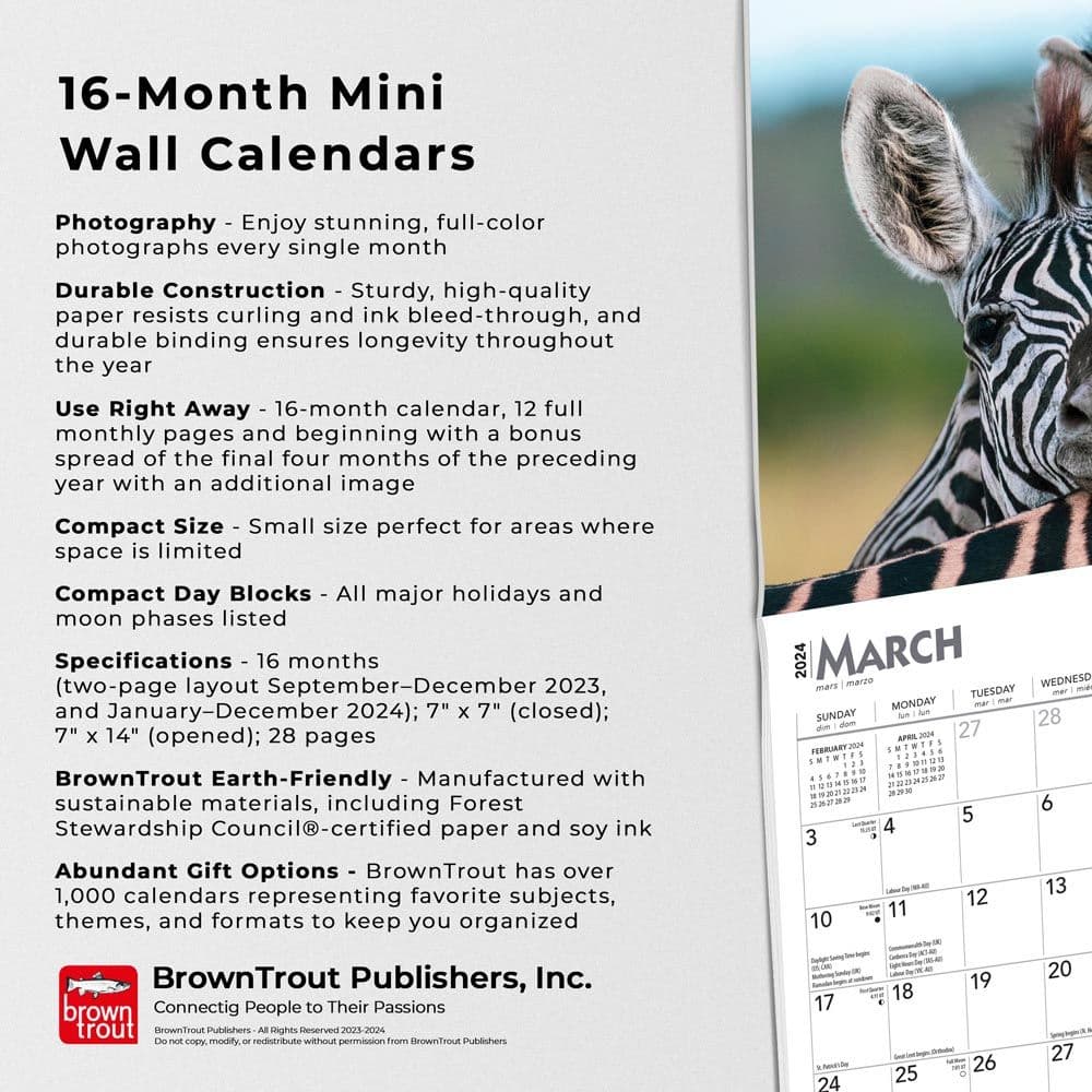 Baby Animals 2024 Mini Wall Calendar Fourth Alternate Image width=&quot;1000&quot; height=&quot;1000&quot;