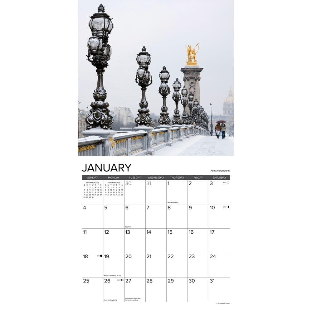 Paris 2026 Wall Calendar Second Alternate Image