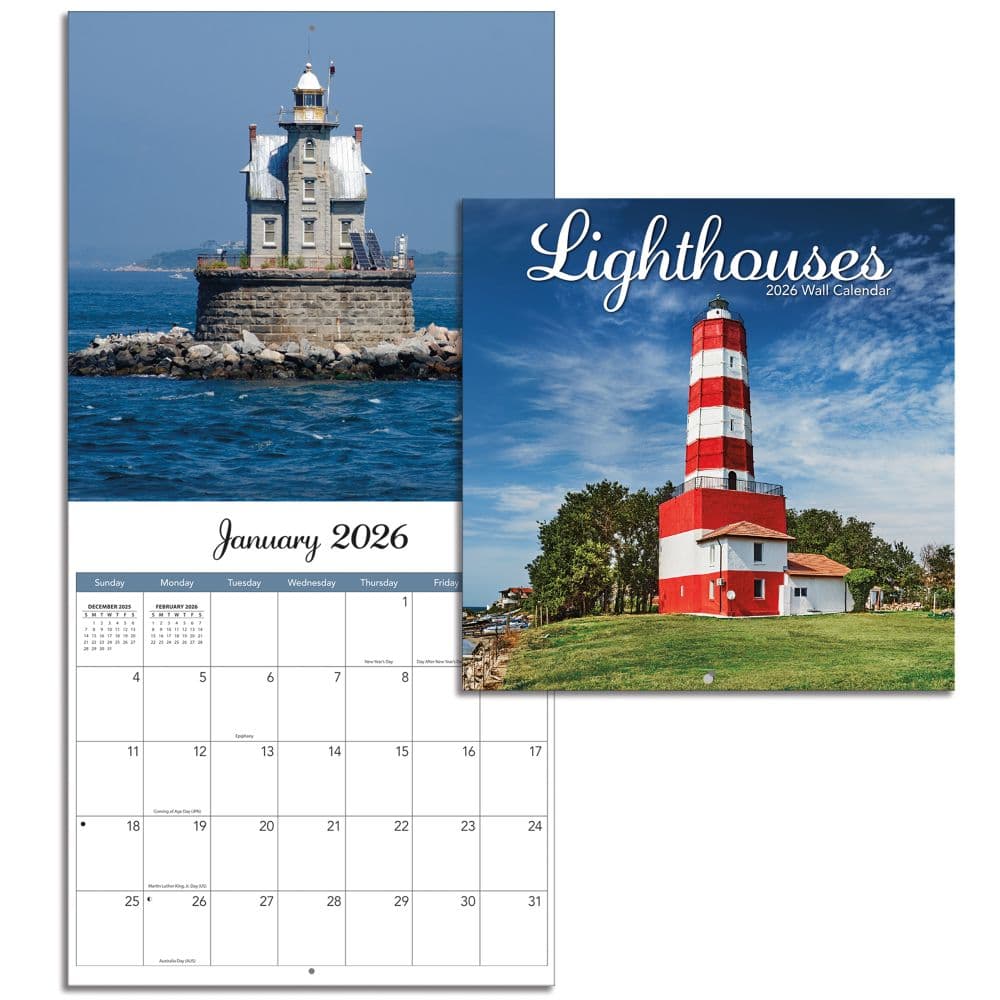 Lighthouses Photo 2026 Mini Wall Calendar_ALT4