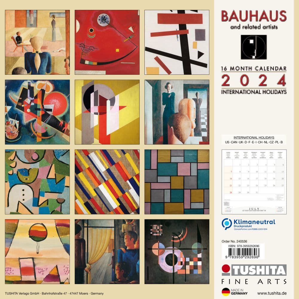 Bauhaus 2024 Wall Calendar First Alternate Image width=&quot;1000&quot; height=&quot;1000&quot;